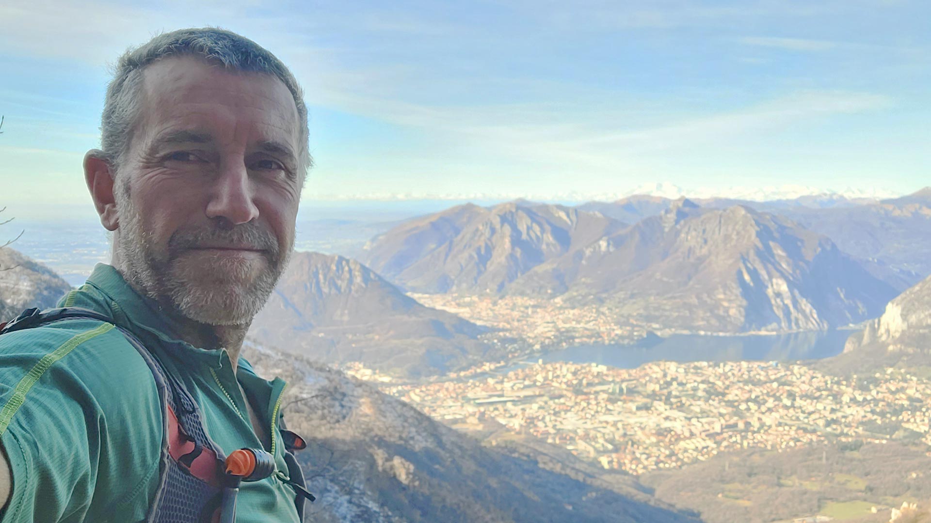 Roberto Crippa e vista di Lecco