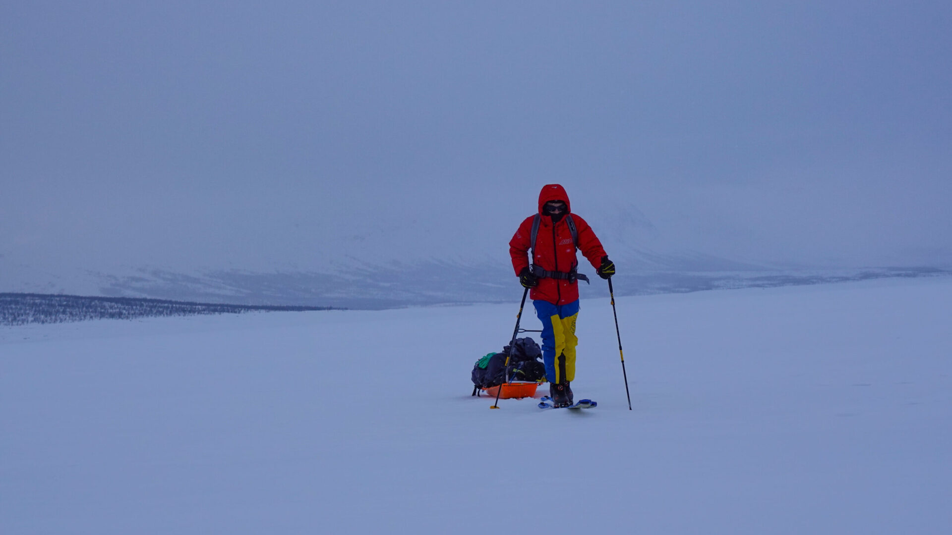 Traversata in slitta in Lapponia Svedese durante la Sarek Traverse di Dario Eynard