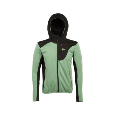 Felpa uomo Averta Fleece verde e nera