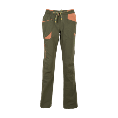 Pantaloni donna Verdon Lady Pant verde foglia e albicocca