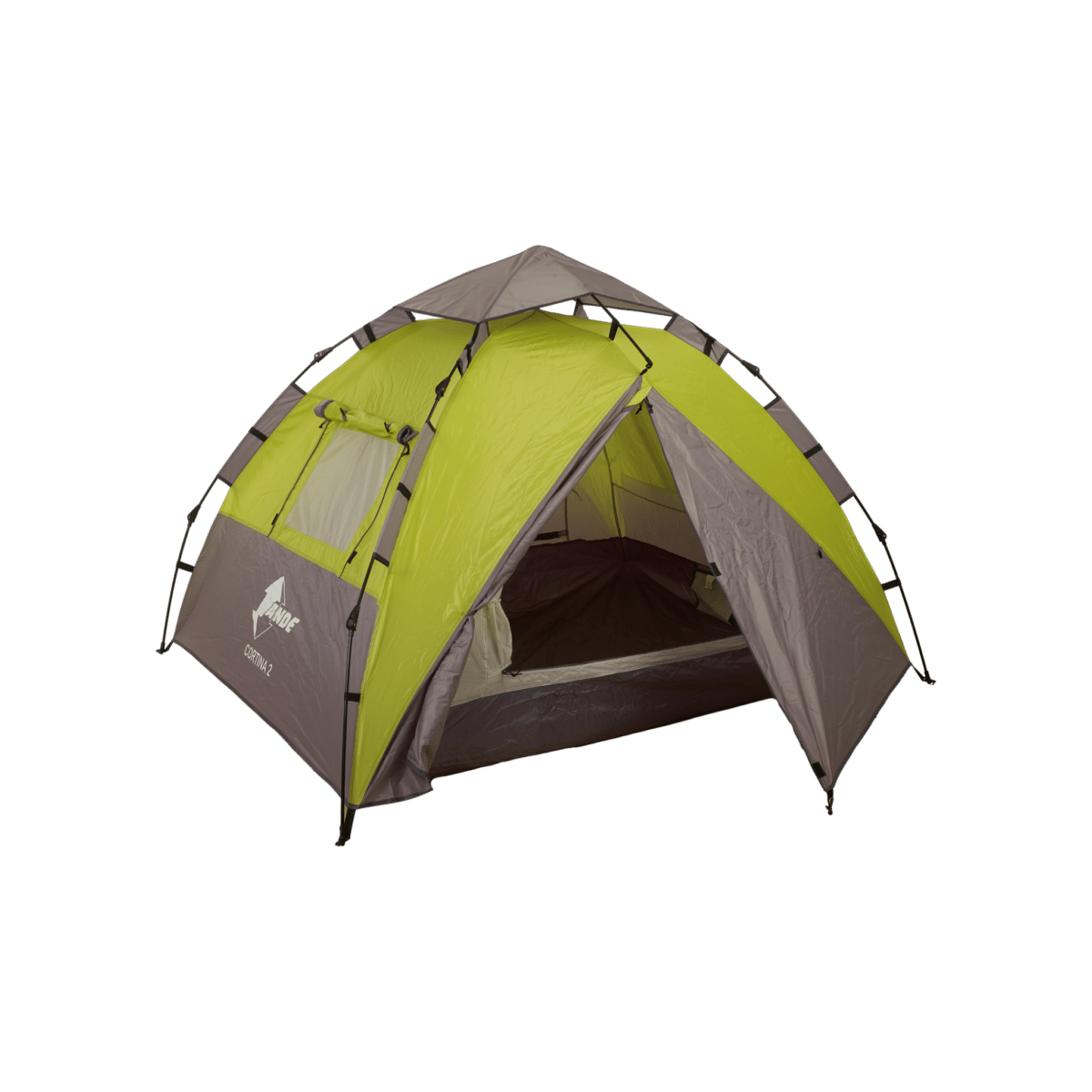 Tenda Cortina lime e grigia